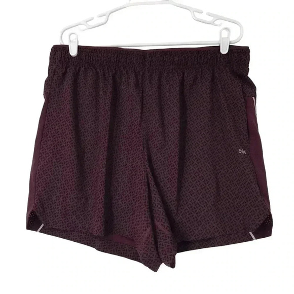 DSG 5” STRIDE RUN SHORTS TEAM BURGUNDY GEO MENS SIZE XL MOISTURE WICKING - Picture 5 of 9